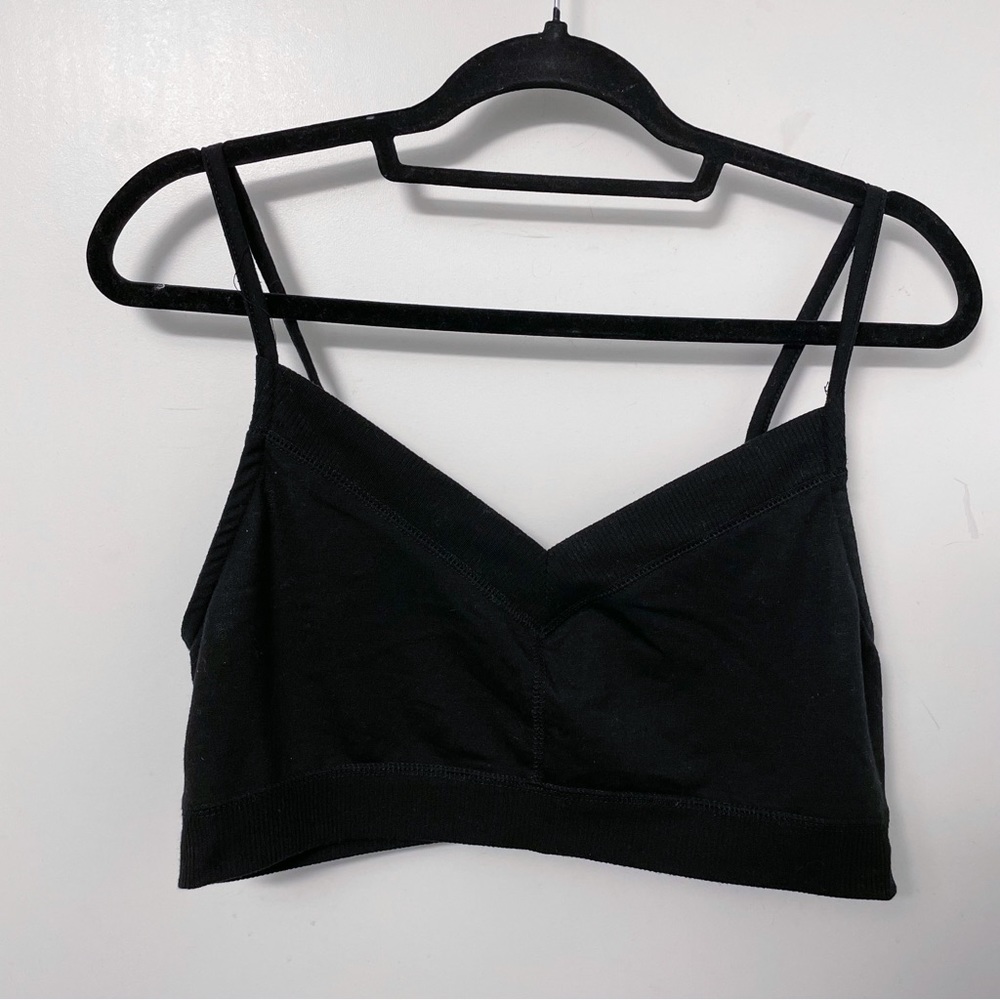 Almost Famous Black Crop Top Bralette XL